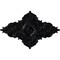 Ekena Millwork Melchor Diamond Ceiling Medallion (Canopies up to 4"), 67 1/4"W x 43 3/8"H x 4"ID x 2"P, Jet Black CM70X43MLBLF - alternate 1